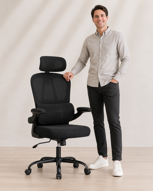 Ergonomic Mesh Office Chair with Headrest &amp; Lumbar Support