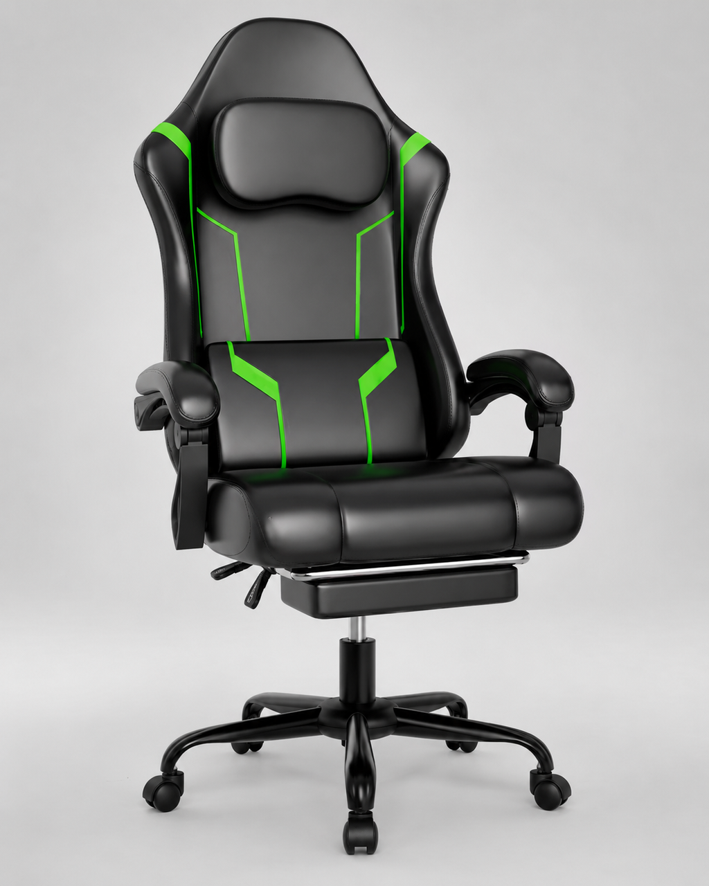 High-Back Gaming Chair Black Green